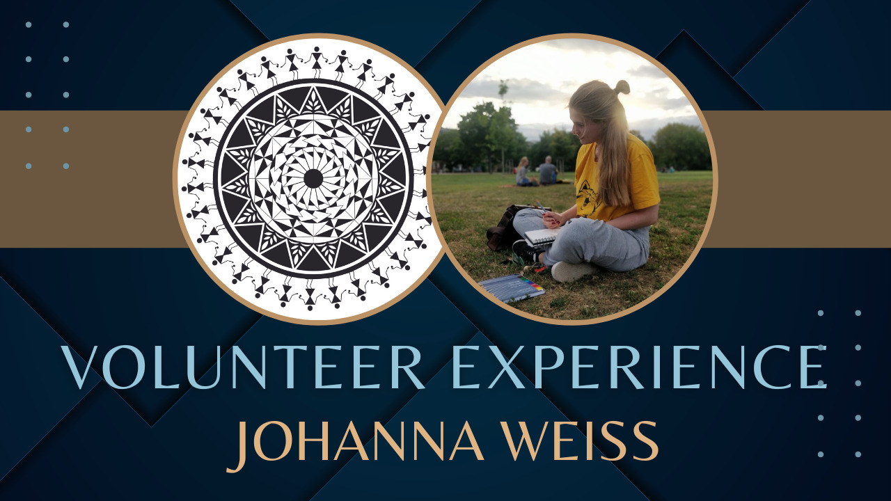 A banner highlighting the volunteer