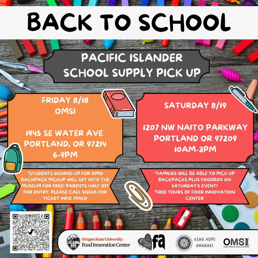 Back to School Event by Asha Hope Amanaki for Pacific Islanders
